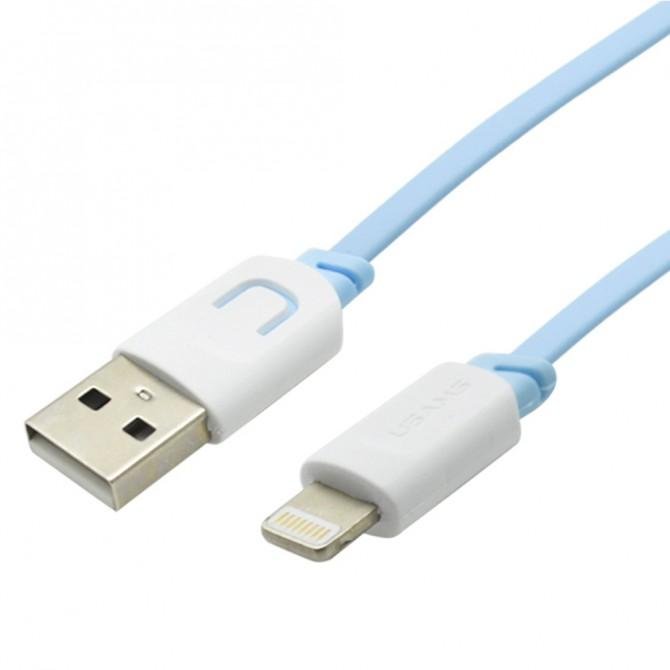Кабель Usams U-Trans US-SJ008 Lightning – USB 1м Blue (IP6USBCD03)-1