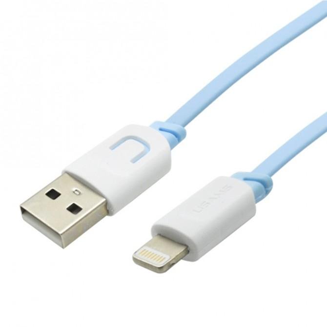 Кабель Usams U-Trans US-SJ007 Lightning Series 0.25m Blue (IP6SUCD2503)-1