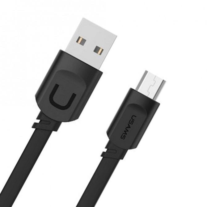 Кабель Usams U-Trans US-SJ020 MicroUSB – USB 1м Чорний (MICUSBCD01)-1