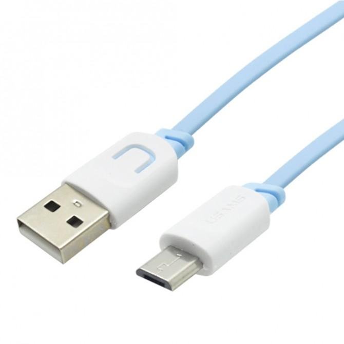 Кабель Usams U-Trans US-SJ012 MicroUSB – USB Series 0.25m Blue (MUCD2503)-1