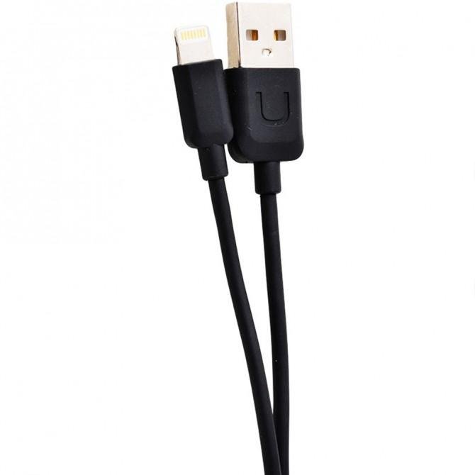 Кабель Usams U-Turn Lightning – USB 1м Чёрный (IPUSBXD01)-2