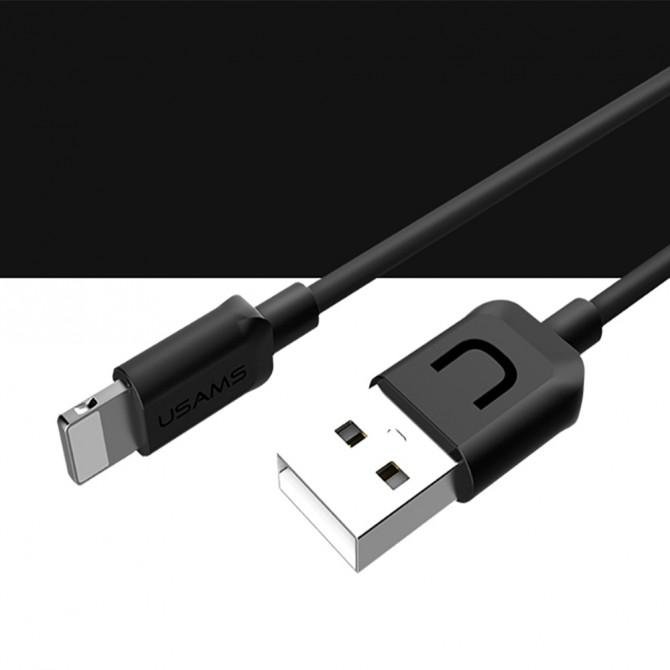 Кабель Usams U-Turn Lightning – USB 1м Чёрный (IPUSBXD01)-3
