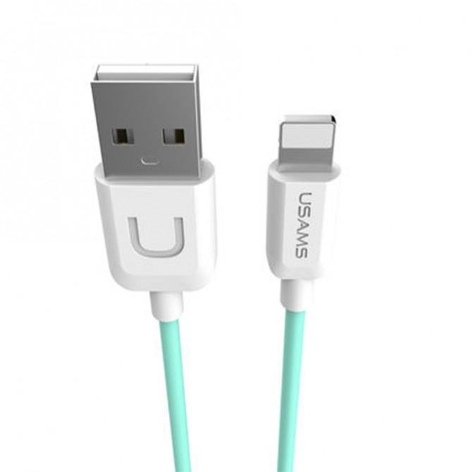 Кабель Usams U-Turn Lightning – USB 1м Cyan (IPUSBXD03)-1