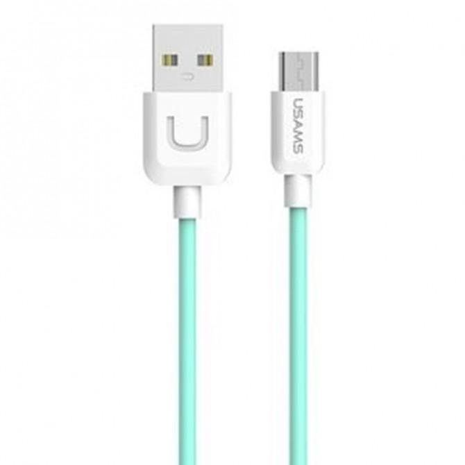 Кабель Usams U-Turn MicroUSB – USB 1м Cyan (MICUSBXD03)