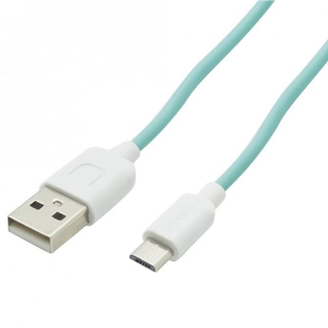 Кабель Usams U-Turn MicroUSB – USB 1м Cyan (MICUSBXD03)-1