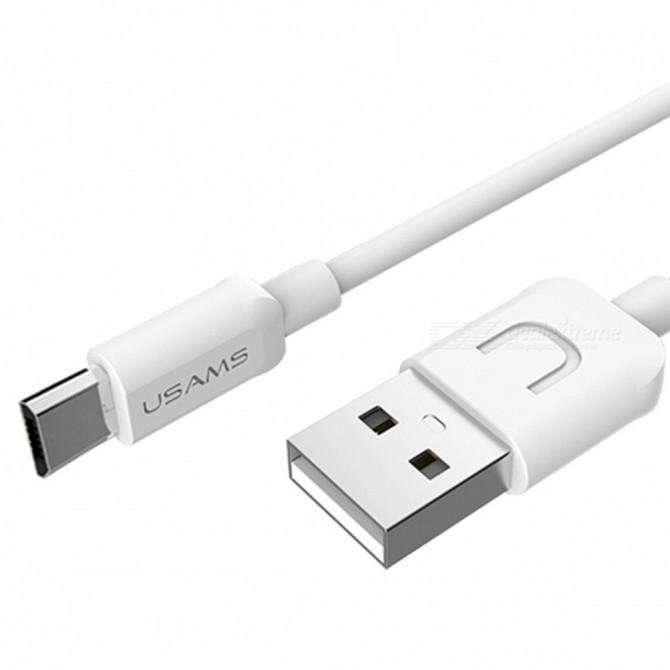 Кабель Usams U-Turn MicroUSB – USB 1м White (MICUSBXD02)-1