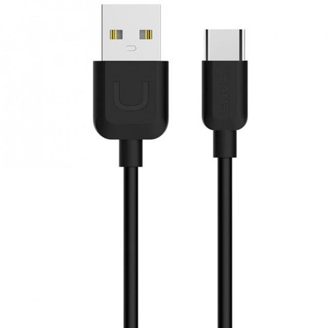 Кабель Usams U-Turn Type-C – USB 1м Чёрный (TCUSBXD01)
