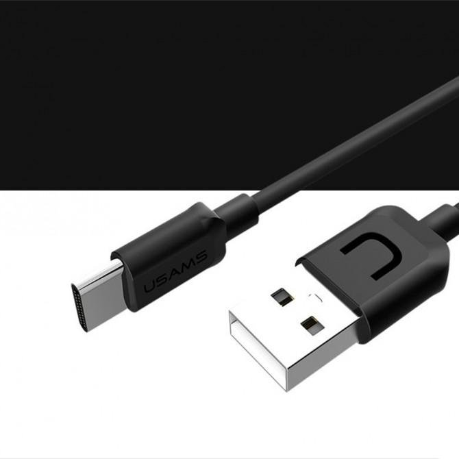 Кабель Usams U-Turn Type-C – USB 1м Чёрный (TCUSBXD01)-2