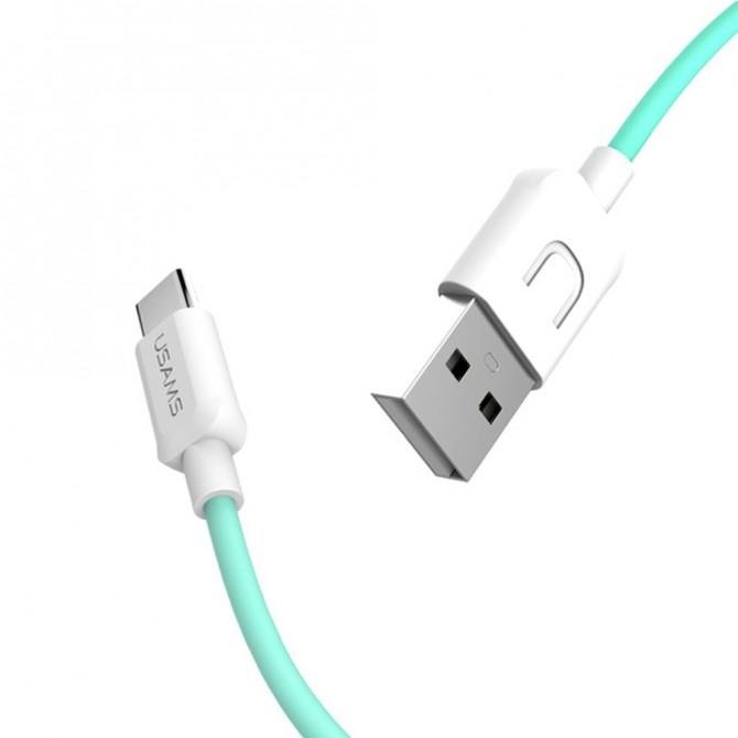 Кабель Usams U-Turn Type-C – USB 1м Блакитний (TCUSBXD03)-1