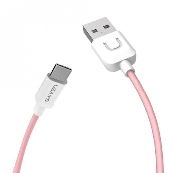 Кабель Usams U-Turn Type-C – USB 1м Pink (TCUSBXD04)-1