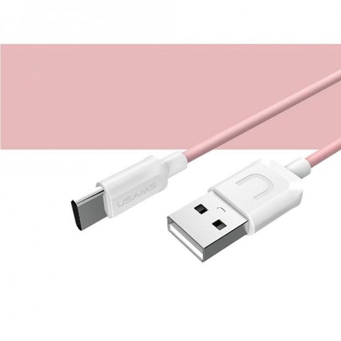 Кабель Usams U-Turn Type-C – USB 1м Pink (TCUSBXD04)-2