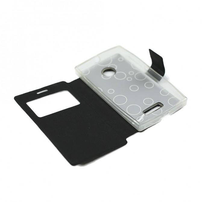 Чехол книжка Mobiking with Window для Nokia 435/532 (Microsoft) Чёрный-5