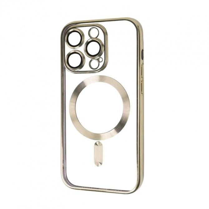 Силиконовый чехол SHINING with MagSafe для iPhone 13 Pro Серебрянный