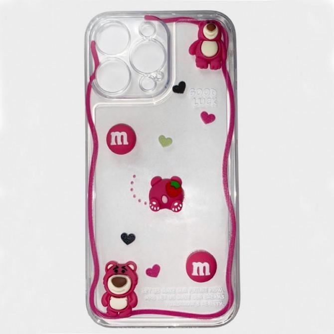 Чохол 3D M&M`s series for iPhone 14 Pro Bear Red