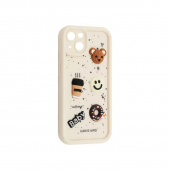 Чехол 3D Baby&Coffee series for iPhone 14 White