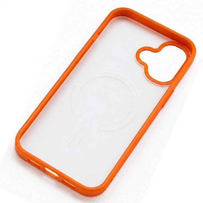 Чехол Matt Soft Frame Case для iPhone 17 Оранжевый-3