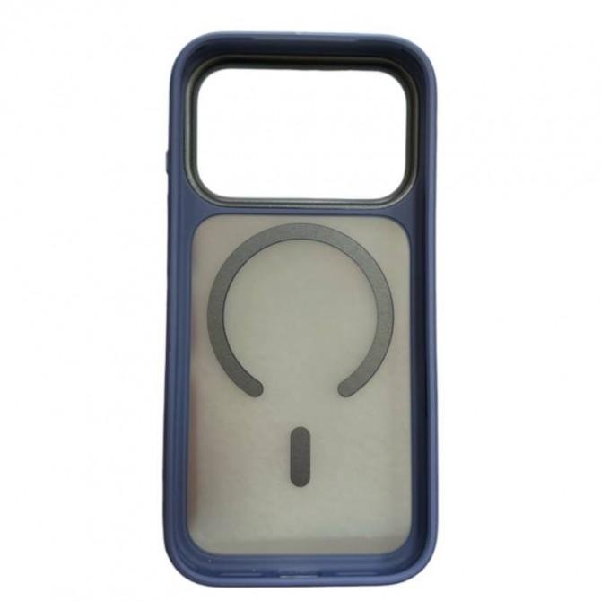 Чехол Matt Soft Frame Case для iPhone 17 Pro Синий-3