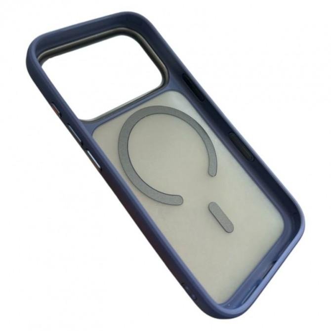 Чехол Matt Soft Frame Case для iPhone 17 Pro Синий-5