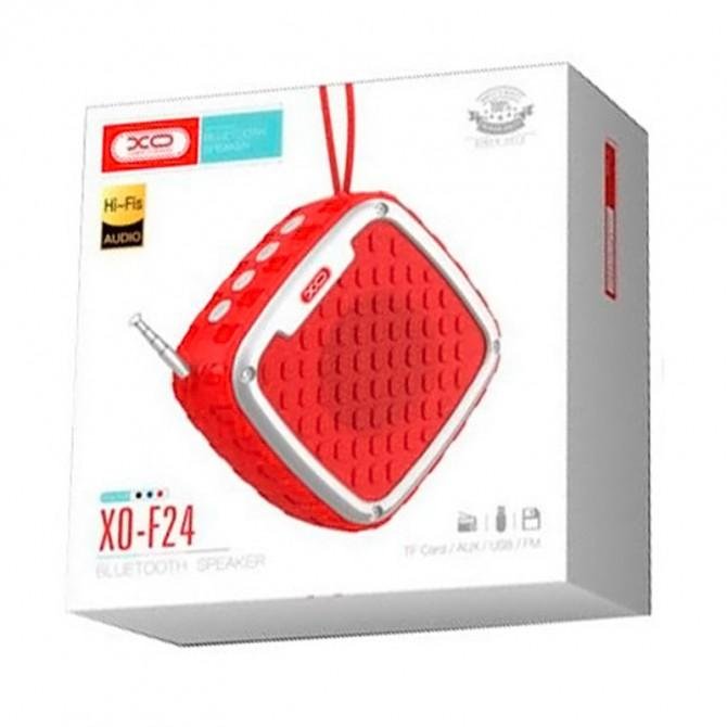 Bluetooth Колонка XO F24 (FM/USB/AUX/TF Card) Red-2
