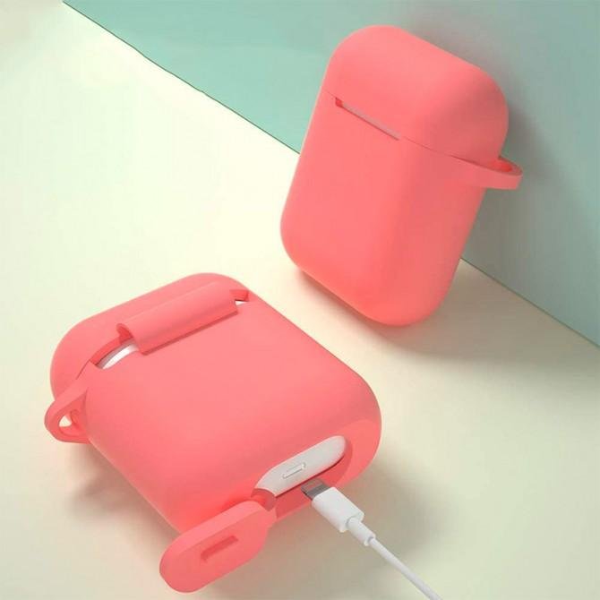 Чехол U-Like Silicone Protective Case For Airpods Coral-2