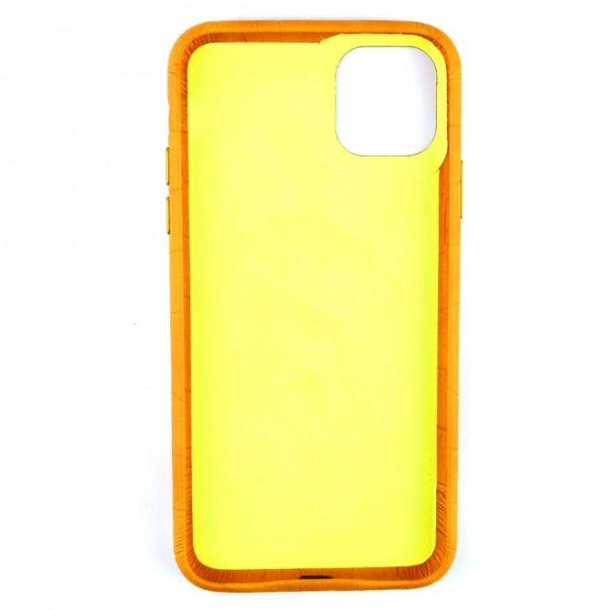 Чехол Leather Croc для Apple Iphone 11 Pro Max Orange-2