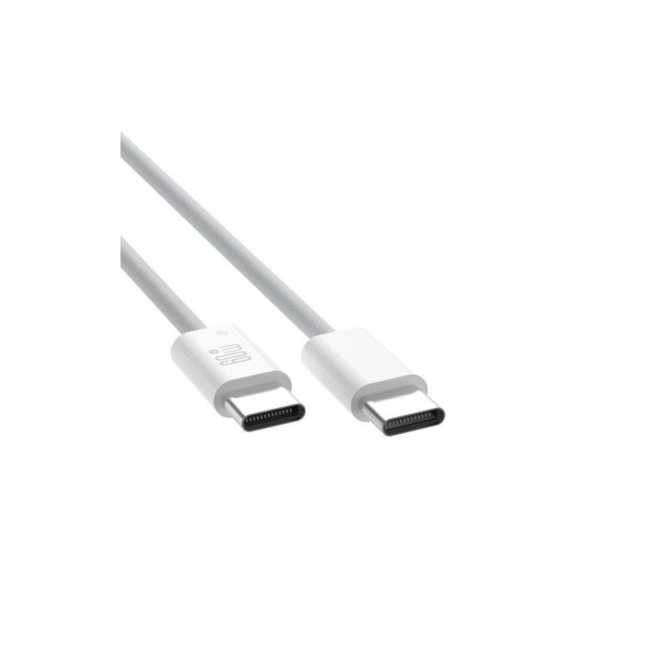 Кабель XO NBQ273 woven style Type-C to Type-C 60W 1m White-1