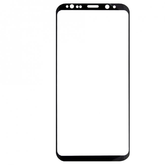 Гибкое защитное стекло Caisles 5D (на весь экран) для Samsung G955 Galaxy S8 Plus (Чёрное)-1