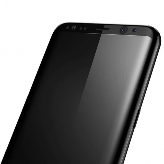 Гибкое защитное стекло Caisles 5D (на весь экран) для Samsung G955 Galaxy S8 Plus (Чёрное)-3