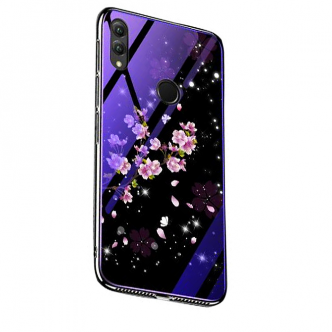 Чохол TPU+Glass чехол Fantasy з глянцевими торцями для Huawei Honor Play (Цвітіння)-1