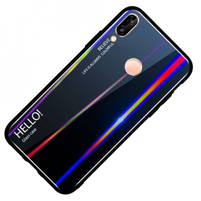 Чехол TPU Gradient Aurora Glass для Xiaomi Mi Play (Чёрный)-1