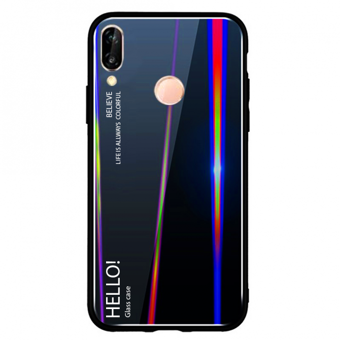 Чехол TPU Gradient Aurora Glass для Xiaomi Mi Play (Чёрный)-2