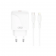 Сетевое зарядное устройство XO L136 1USB-C / 1USB PD/QC 20W White + Type-C to Lightning Cable