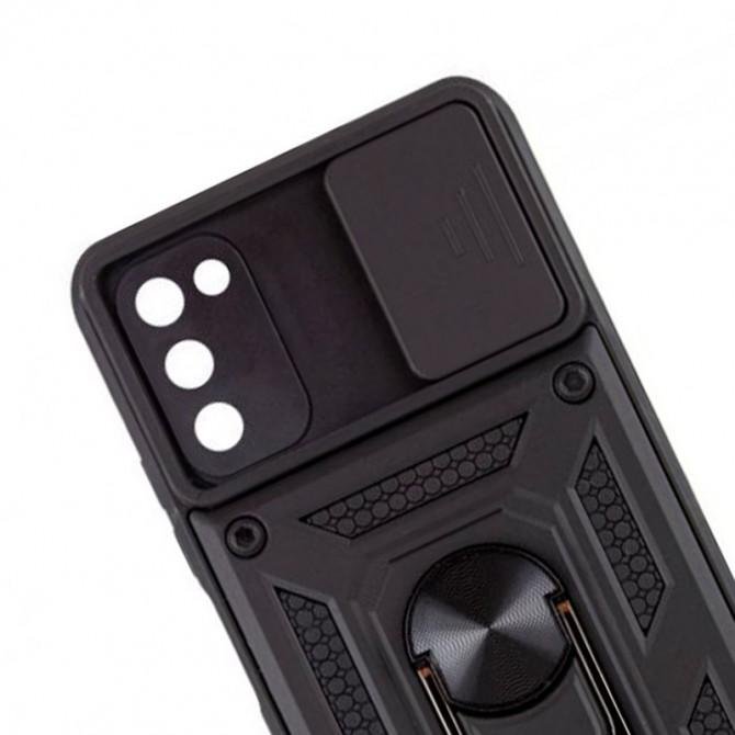 Чехол HONOR Hard Defence Series Samsung A037 Galaxy A03s Black (with Camshield and magnet)-3