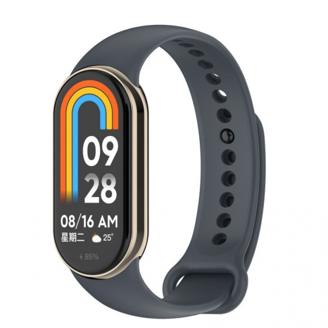 Ремешок для браслета Mi Band 8/9 (Silicon) Dark Grey