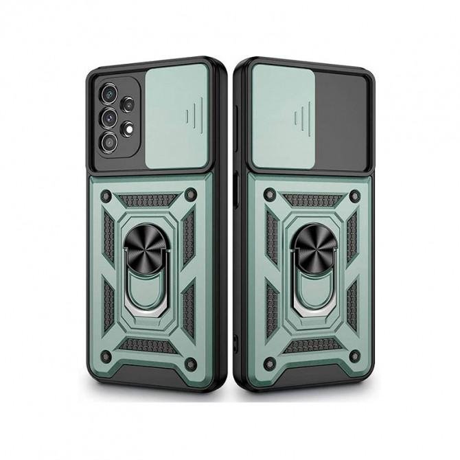 Чохол HONOR Hard Defence Series Samsung A525 Galaxy A52 Green (with Camshield and magnet)