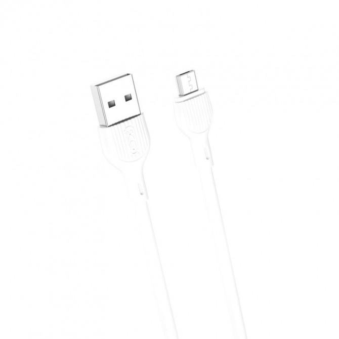 Кабель XO NB200 MicroUSB 2.1A/1m White