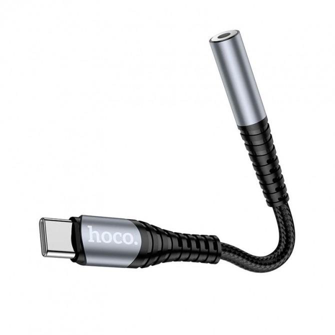 Перехідник HOCO LS33 Type-C to AUX(3,5mm) Grey-1