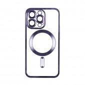 Чехол TPU Metallic Full Camera with Magsafe для iPhone 12 Pro Dark Purple