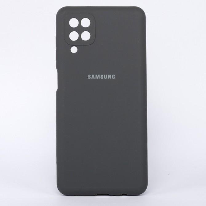 Чехол накладка Original Soft Case Samsung A125 Galaxy A12 Темно Серый FULL