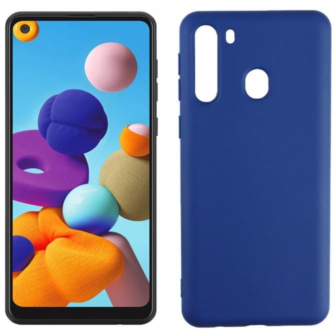 Чехол Soft Case для Samsung A215 Galaxy A21 Темно Синий FULL