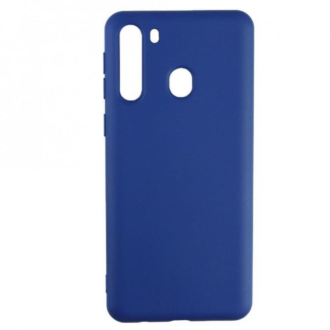 Чехол Soft Case для Samsung A215 Galaxy A21 Темно Синий FULL-1