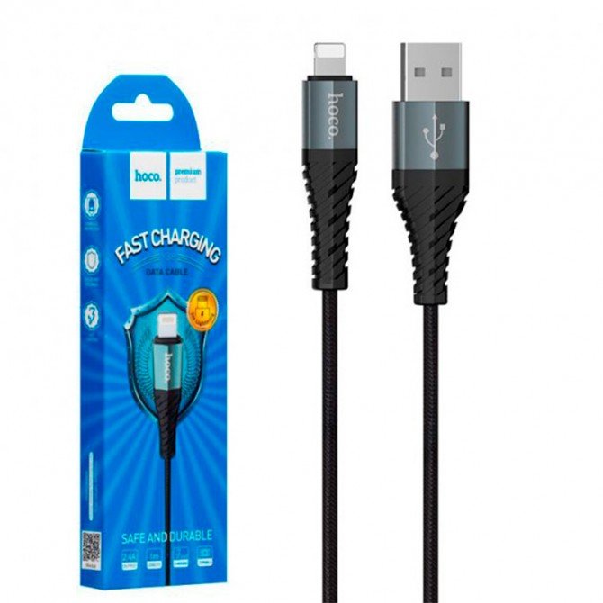 USB кабель Hoco X38 Cool Lightning Black 1m-1
