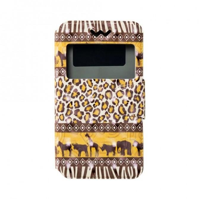 Чехол книжка Universal 3D Print 5,0"-5,5" World of Africa (13)-1