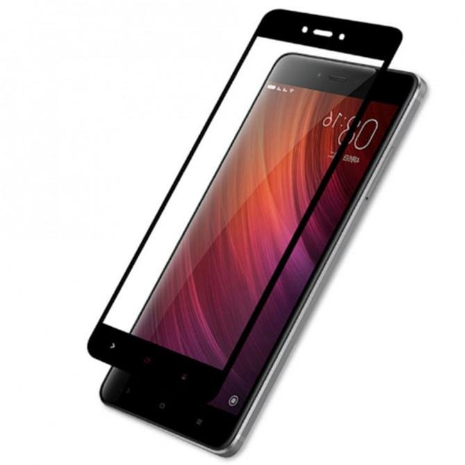 Защитное стекло для XIAOMI Redmi Note 4x Full Glue (0.3 мм, 2.5D, чёрное)-2
