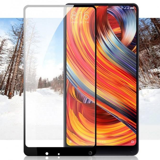 Защитное стекло для XIAOMI Mi Mix 2 Full Glue (0.3 мм, 2.5D, чёрное)-4