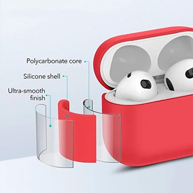 Чохол U-Like Silicone Protective Case For Airpods 3 Slim Red-2