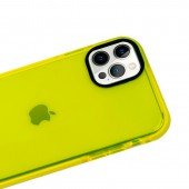 Чохол силіконовий Clear Neon для Apple iPhone 12 Pro Max Світло Жовтий Чохол силіконовий Clear Neon для Apple iPhone 12 Pro Max Світло Жовтий