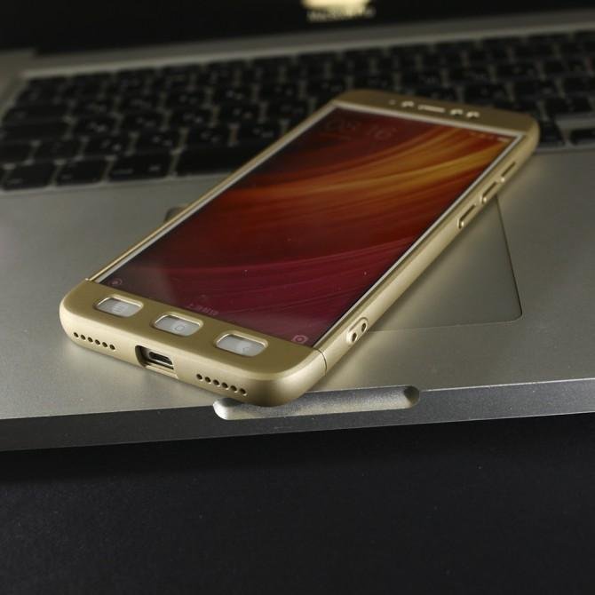 Пластикова накладка LikGus 360 градусів для Xiaomi Redmi Note 5A / Redmi Y1 Lite (Золотий)-3