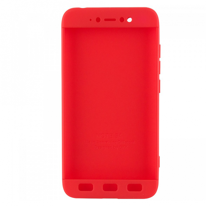 Пластикова накладка LikGus 360 градусів для Xiaomi Redmi Note 5A / Redmi Y1 Lite (Червоний)-2