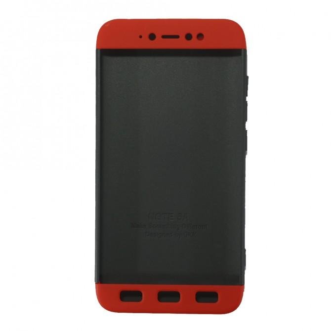 Пластикова накладка LikGus 360 градусів для Xiaomi Redmi Note 5A / Redmi Y1 Lite (Чорний / Червоний-1